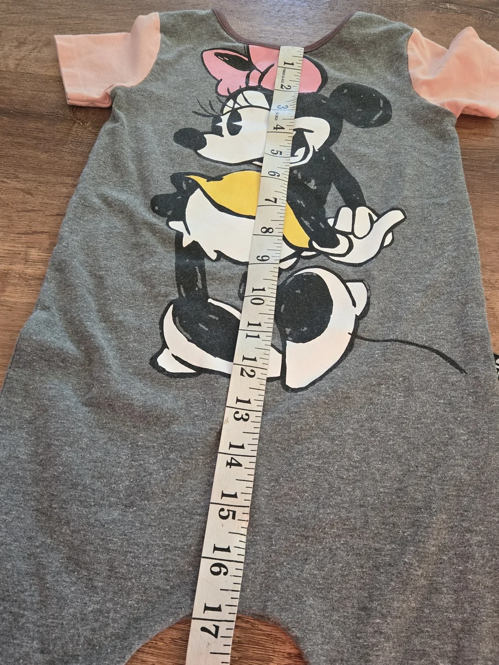 Rags Disney Minnie Mouse Gray, Pink & Yellow Kids One-Piece Bodysuit 18-24m